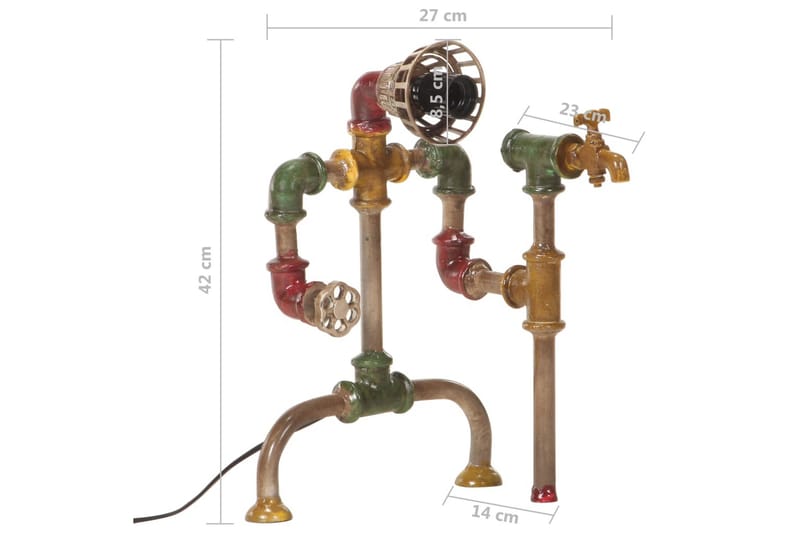 Golvlampa industriell design vattenrör järn - Flerfärgad - Sovrumslampa - Golvlampor & golvbelysning