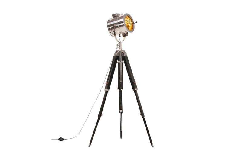 Golvlampa massivt mangoträ 165 cm - Svart - Belysning - Inomhusbelysning & lampor - Golvlampor & golvbelysning