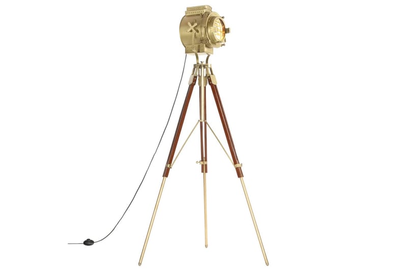 Golvlampa massivt mangoträ 193 cm - Brun - Belysning - Inomhusbelysning & lampor - Golvlampor & golvbelysning