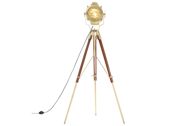 Golvlampa massivt mangoträ 193 cm - Brun - Belysning - Inomhusbelysning & lampor - Golvlampor & golvbelysning