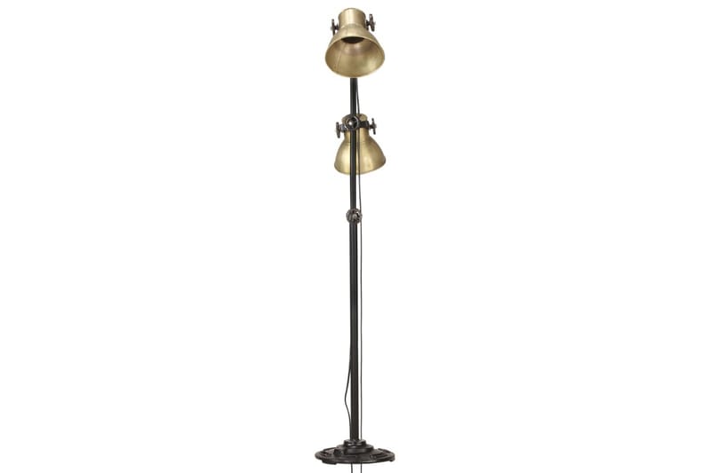 Golvlampa med 2 lampskärmar mässing E27 gjutjärn - Guld - Belysning - Inomhusbelysning & lampor - Golvlampor & golvbelysning