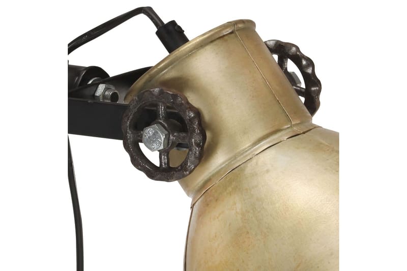 Golvlampa med 2 lampskärmar mässing E27 gjutjärn - Guld - Sovrumslampa - Golvlampor & golvbelysning