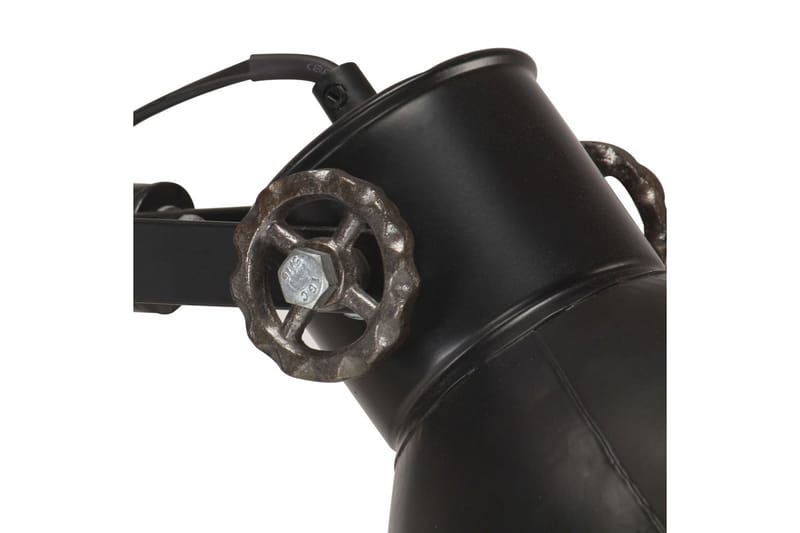Golvlampa med 2 lampskärmar svart E27 gjutjärn - Svart - Belysning - Inomhusbelysning & lampor - Golvlampor & golvbelysning