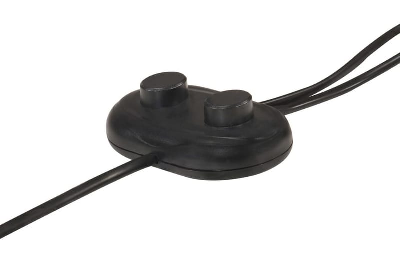 Golvlampa med 2 lampskärmar svart E27 gjutjärn - Svart - Belysning - Inomhusbelysning & lampor - Golvlampor & golvbelysning