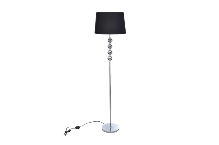 Golvlampa med högt stativ och lampskärm svart - Svart - Golvlampor & golvbelysning - Sovrumslampa