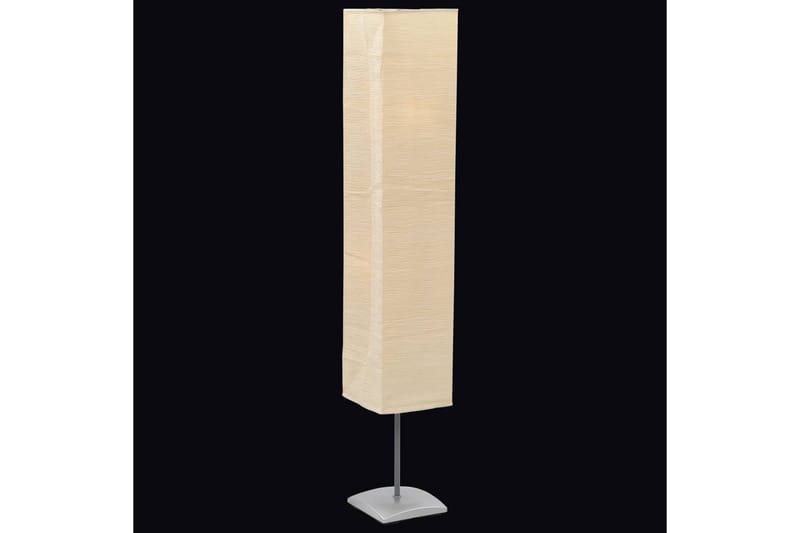 Golvlampa med skärm av rispapper och aluminiumfot 130 cm - Vit - Sovrumslampa - Golvlampor & golvbelysning