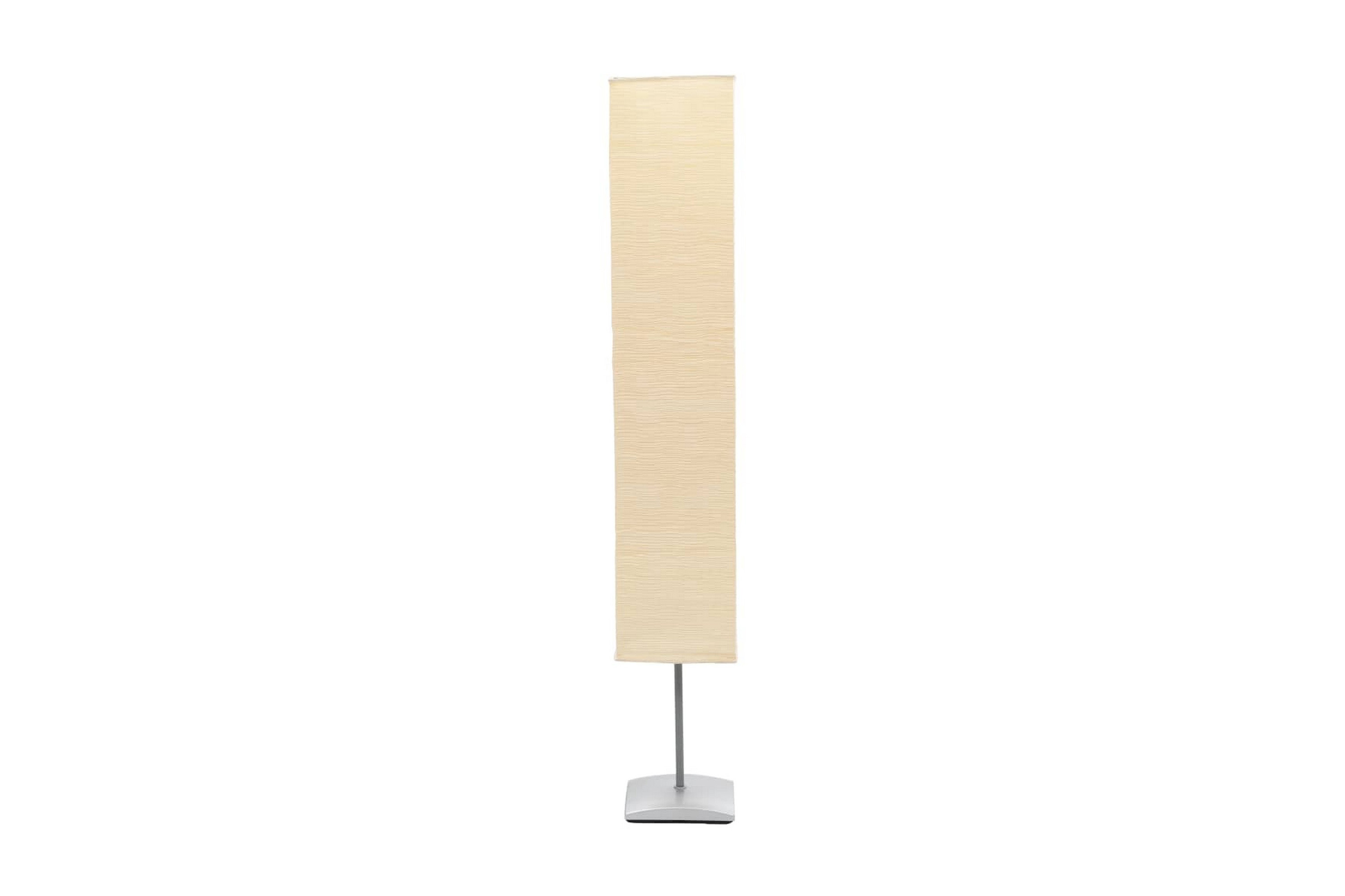 Golvlampa med skärm av rispapper och aluminiumfot 130 cm – Vit