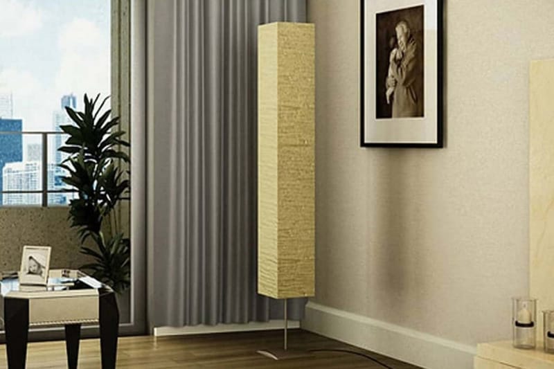 Golvlampa med stålstativ 170 cm beige - Beige - Sovrumslampa - Golvlampor & golvbelysning