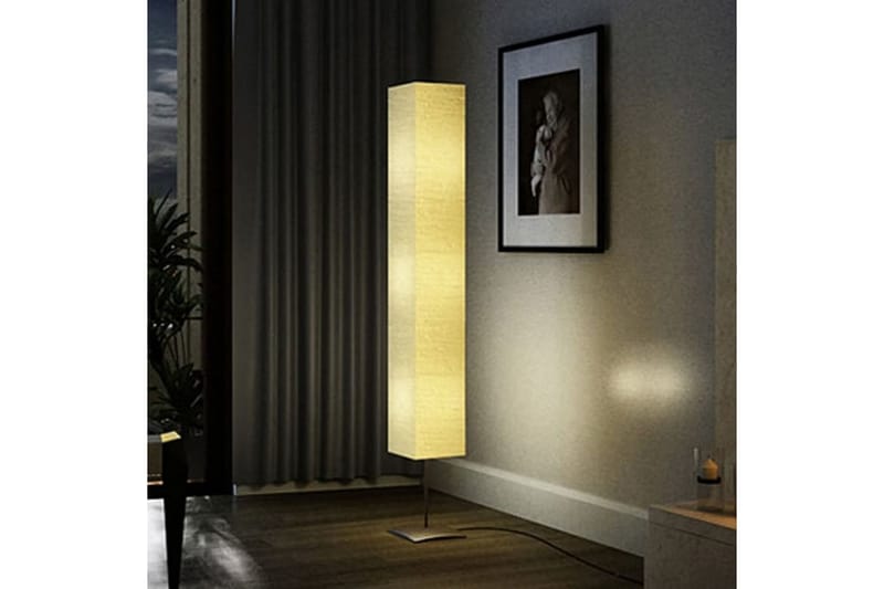 Golvlampa med stålstativ 170 cm beige - Beige - Belysning - Inomhusbelysning & lampor - Golvlampor & golvbelysning