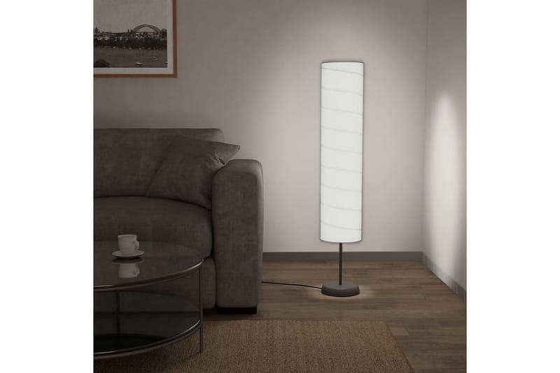 Golvlampa med stativ 121 cm vit E27 - Vit - Sovrumslampa - Golvlampor & golvbelysning