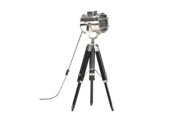 Golvlampa svart massivt mangoträ 69 cm