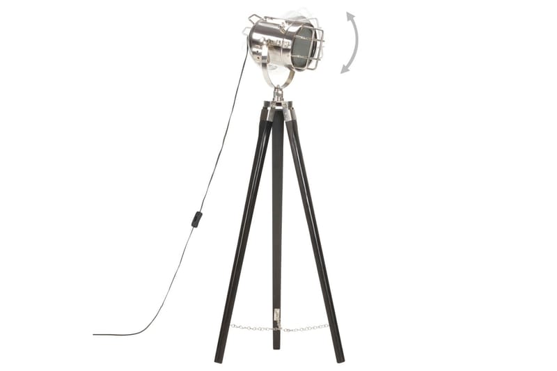 Golvlampa svart massivt mangoträ 97 cm - Svart - Belysning - Inomhusbelysning & lampor - Golvlampor & golvbelysning