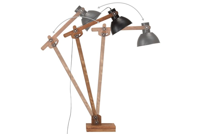 Golvlampa svart massivt mangoträ E27 - Svart - Belysning - Inomhusbelysning & lampor - Golvlampor & golvbelysning