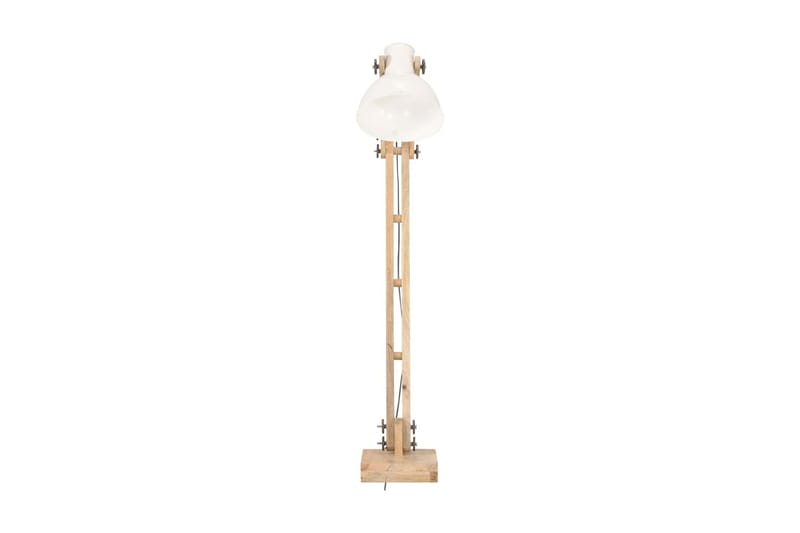 Golvlampa vit massivt mangoträ E27 - Vit - Belysning - Inomhusbelysning & lampor - Golvlampor & golvbelysning