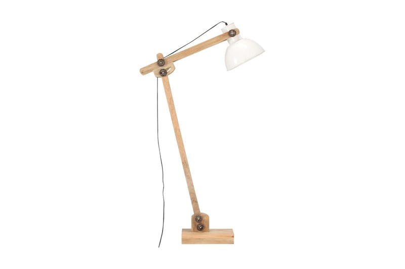 Golvlampa vit massivt mangoträ E27 - Vit - Belysning - Inomhusbelysning & lampor - Golvlampor & golvbelysning