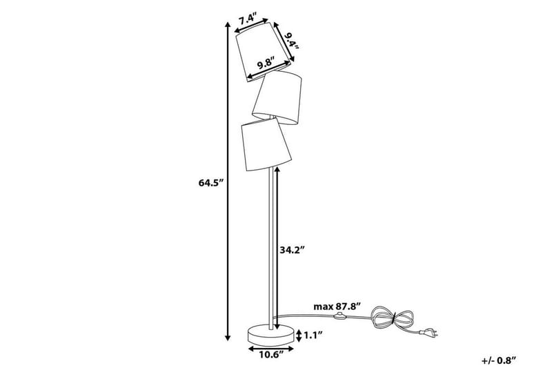 GRANDE Golvlampa 164 cm - Sovrumslampa - Golvlampor & golvbelysning