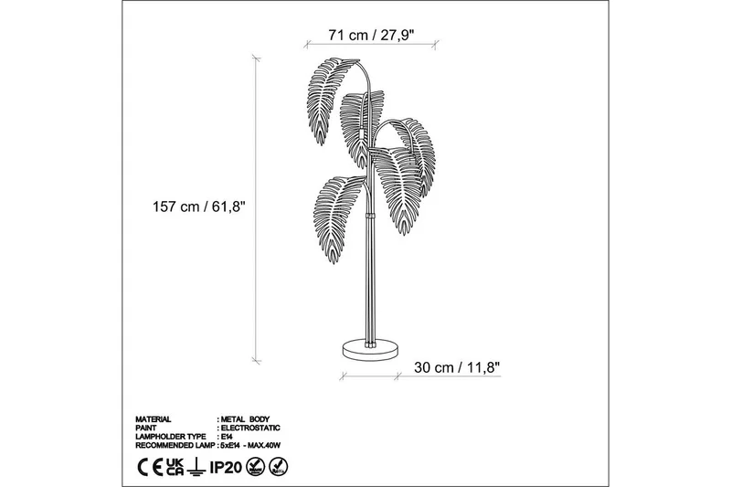 Golvlampa Kavilashm Rany - Guld - Belysning - Inomhusbelysning & lampor - Golvlampor & golvbelysning