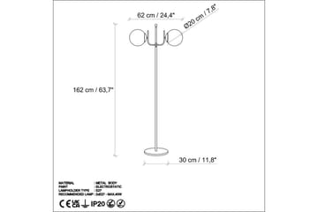 Golvlampa Kelulstead Svart - Svart - Belysning - Inomhusbelysning & lampor - Golvlampor & golvbelysning