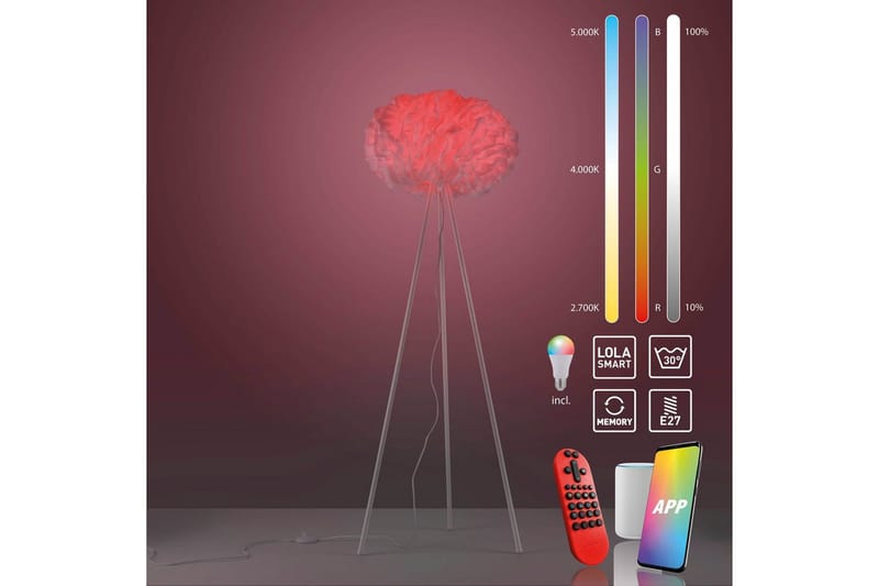 Golvlampa Lolasmart Naomi - 47x140x47 cm - Belysning - Inomhusbelysning & lampor - Golvlampor & golvbelysning