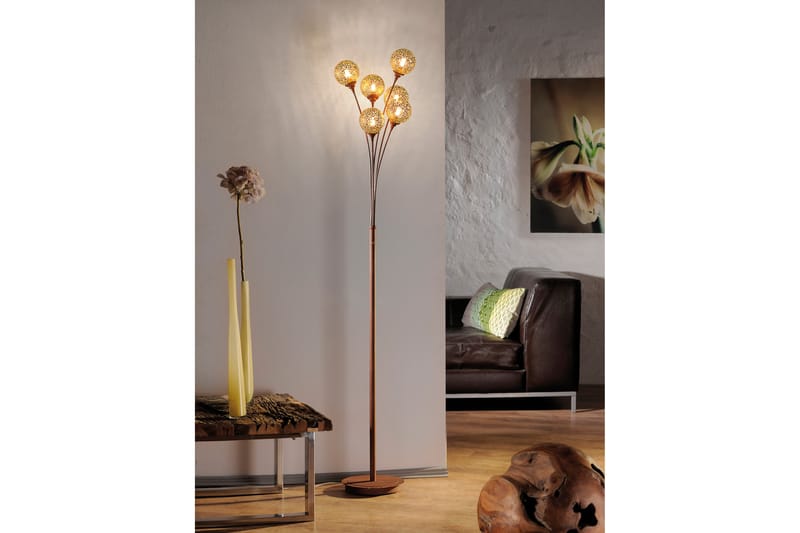 MALIN Golvlampa Orange/Koppar - Belysning - Inomhusbelysning & lampor - Golvlampor & golvbelysning