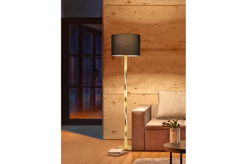 Golvlampa Nandor - Svart/guld - Belysning - Inomhusbelysning & lampor - Golvlampor & golvbelysning