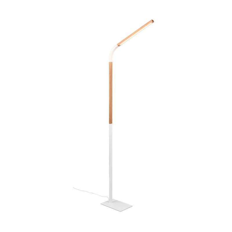 Golvlampa Norris - Mattvit/trä - Belysning - Inomhusbelysning & lampor - Golvlampor & golvbelysning