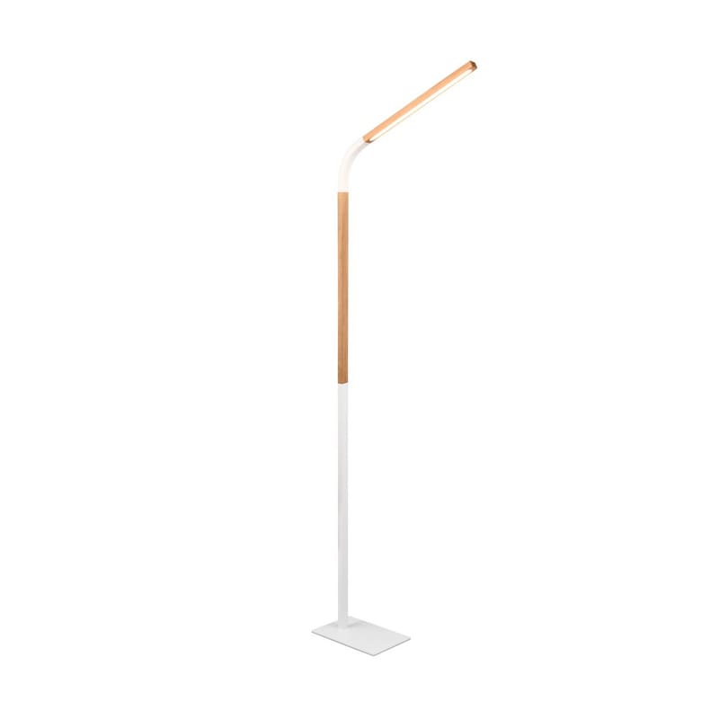 Golvlampa Norris - Mattvit/trä - Belysning - Inomhusbelysning & lampor - Golvlampor & golvbelysning