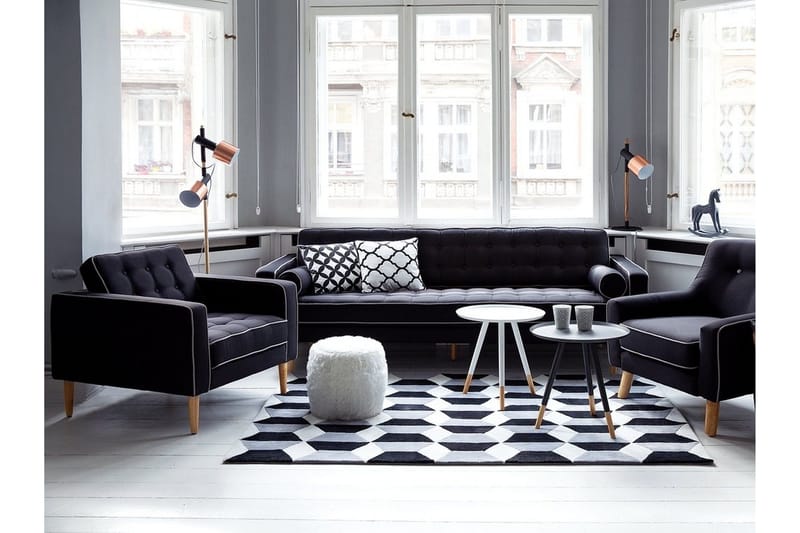 Owens Golvlampa 130 cm, Svart