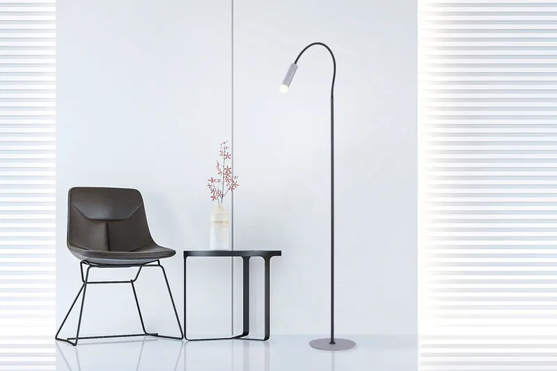 PURE-GEMIN golvlampa, aluminium - Grå - Belysning - Inomhusbelysning & lampor - Golvlampor & golvbelysning