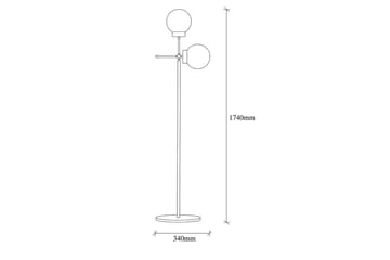 Golvlampa Ranpal Svart - Svart - Belysning - Inomhusbelysning & lampor - Golvlampor & golvbelysning