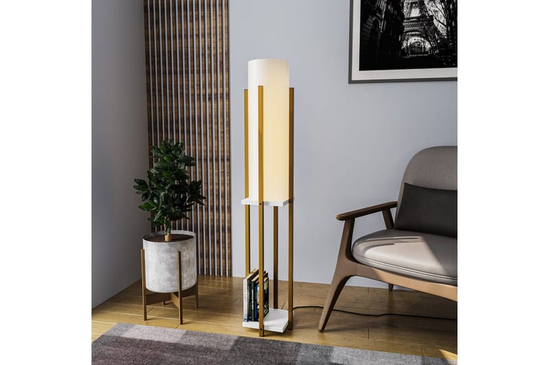 Golvlampa Ratmo Sudampa (Hyllhöjd: 60 cm) Rany / Vit - Rany / Vit - Belysning - Inomhusbelysning & lampor - Golvlampor & golvbelysning