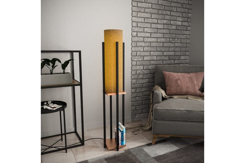 Golvlampa Ratmo Sudampa (Hyllhöjd: 60 cm) Svart / Koppar 2 - Svart / Koppar 2 - Belysning - Inomhusbelysning & lampor - Golvlampor & golvbelysning