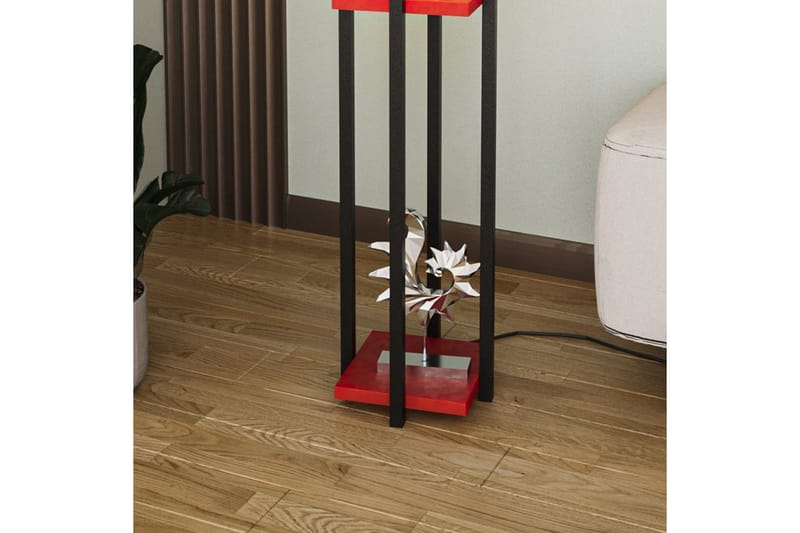 Golvlampa Ratmo Sudampa (Hyllhöjd: 60 cm) Svart / Röd - Svart / Röd - Belysning - Inomhusbelysning & lampor - Golvlampor & golvbelysning
