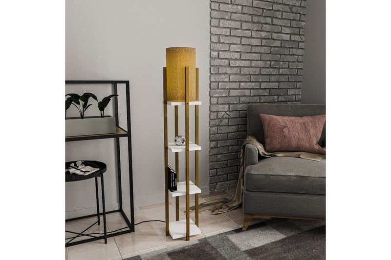 Golvlampa Ratmo Sudampa Lumi (Hyllhöjd: 29 cm) Rany / Vit Koppar - Rany / Vit Koppar - Belysning - Inomhusbelysning & lampor - Golvlampor & golvbelysning