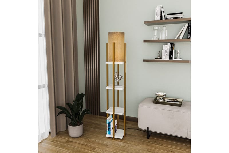 Golvlampa Ratmo Sudampa Lumi (Hyllhöjd: 29 cm) Rany / Vit Koppar - Rany / Vit Koppar - Belysning - Inomhusbelysning & lampor - Golvlampor & golvbelysning