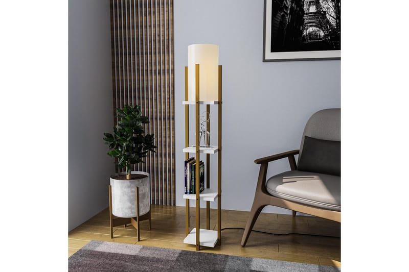 Golvlampa Ratmo Sudampa Lumi (Hyllhöjd: 29 cm) Rany / Vit - Rany / Vit - Belysning - Inomhusbelysning & lampor - Golvlampor & golvbelysning