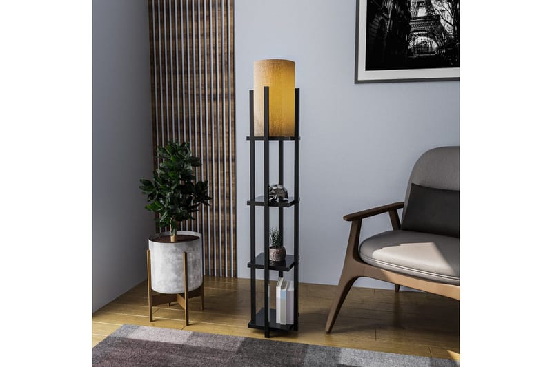 Golvlampa Ratmo Sudampa Lumi (Hyllhöjd: 29 cm) Svart Koppar - Svart Koppar - Belysning - Inomhusbelysning & lampor - Golvlampor & golvbelysning