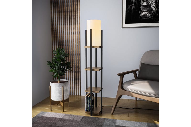 Golvlampa Ratmo Sudampa Lumi (Hyllhöjd: 29 cm) Svart / Rany - Svart / Rany - Belysning - Inomhusbelysning & lampor - Golvlampor & golvbelysning