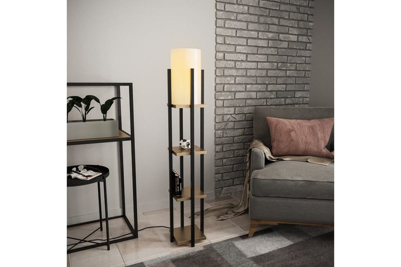 Golvlampa Ratmo Sudampa Lumi (Hyllhöjd: 29 cm) Svart / Rany - Svart / Rany - Belysning - Inomhusbelysning & lampor - Golvlampor & golvbelysning
