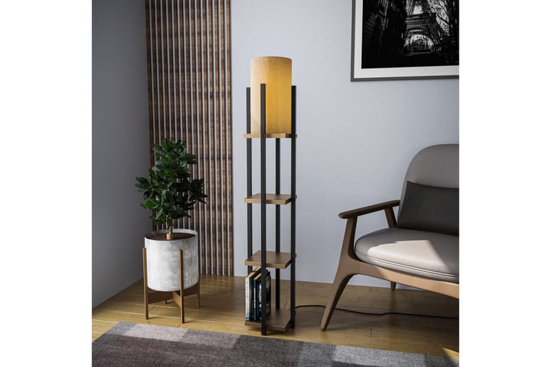Golvlampa Ratmo Sudampa Lumi (Hyllhöjd: 29 cm) Svart / Ranykoppar - Svart / Ranykoppar - Belysning - Inomhusbelysning & lampor - Golvlampor & golvbelysning