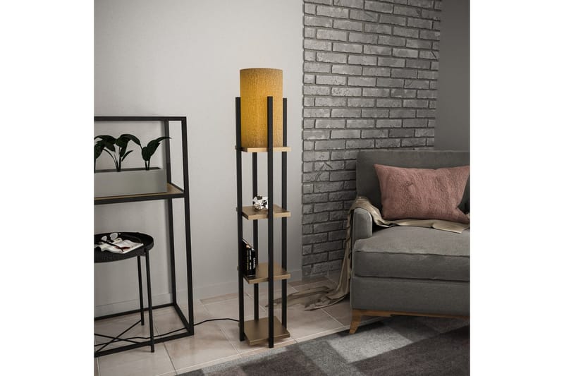 Golvlampa Ratmo Sudampa Lumi (Hyllhöjd: 29 cm) Svart / Ranykoppar - Svart / Ranykoppar - Belysning - Inomhusbelysning & lampor - Golvlampor & golvbelysning