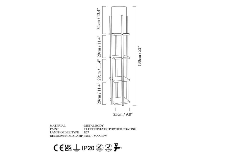 Golvlampa Ratmo Sudampa Lumi (Hyllhöjd: 29 cm) Trä / Beige - Trä / Beige - Belysning - Inomhusbelysning & lampor - Golvlampor & golvbelysning