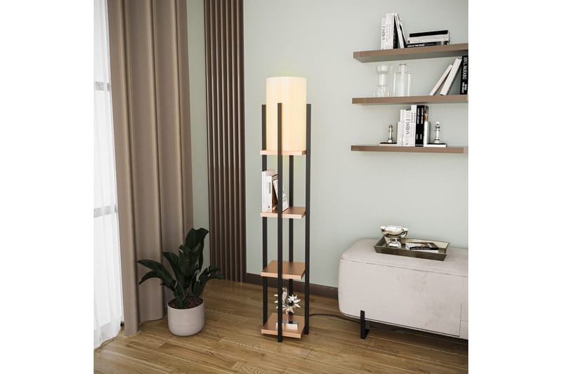 Golvlampa Ratmo Sudampa Lumi (Hyllhöjd: 29 cm) Trä / Beige - Trä / Beige - Belysning - Inomhusbelysning & lampor - Golvlampor & golvbelysning