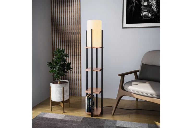 Golvlampa Ratmo Sudampa Lumi (Hyllhöjd: 29 cm) Trä / Beige, Trä / Beige
