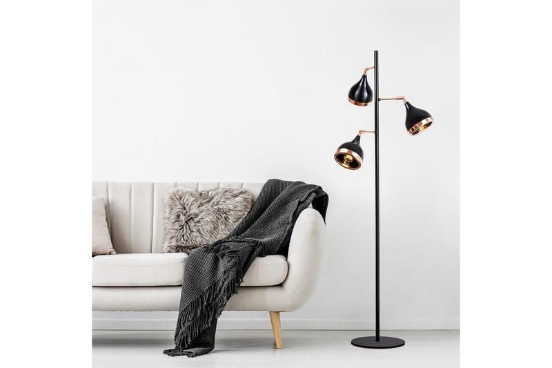Golvlampa Soodx Svart / Koppar - Koppar/Svart - Belysning - Inomhusbelysning & lampor - Golvlampor & golvbelysning