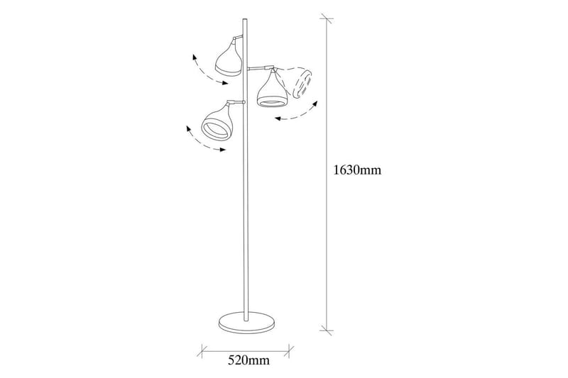 Golvlampa Soodx Svart / Koppar - Koppar/Svart - Belysning - Inomhusbelysning & lampor - Golvlampor & golvbelysning