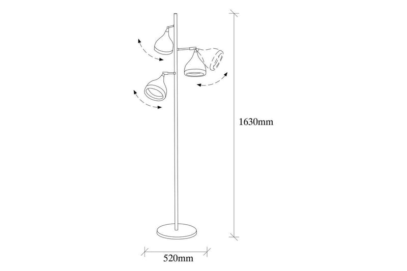 Golvlampa Soodx Svart / Koppar - Koppar/Svart - Belysning - Inomhusbelysning & lampor - Golvlampor & golvbelysning