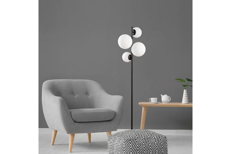 Golvlampa Subin Svart / Vit - Svart / Vit - Belysning - Inomhusbelysning & lampor - Golvlampor & golvbelysning