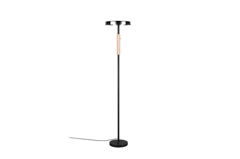 Golvlampa TRIO Celeste Mattsvart/kromad/trä - Mattsvart/kromad/trä - Belysning - Inomhusbelysning & lampor - Golvlampor & golvbelysning