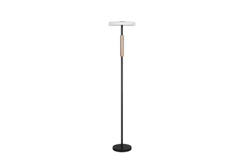 Golvlampa TRIO Celeste Mattsvart/kromad/trä - Mattsvart/kromad/trä - Belysning - Inomhusbelysning & lampor - Golvlampor & golvbelysning